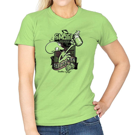 Smith's Pale-Alien Exclusive - Womens T-Shirts RIPT Apparel Small / Mint Green