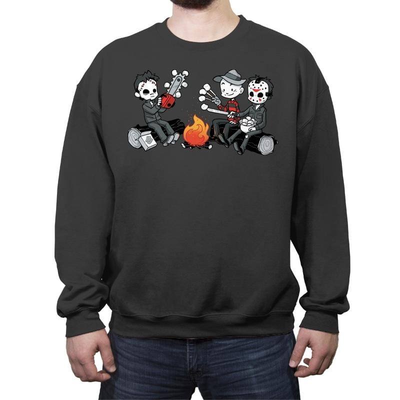 Smorror Fans - Crew Neck Sweatshirt Crew Neck Sweatshirt RIPT Apparel Small / Charcoal