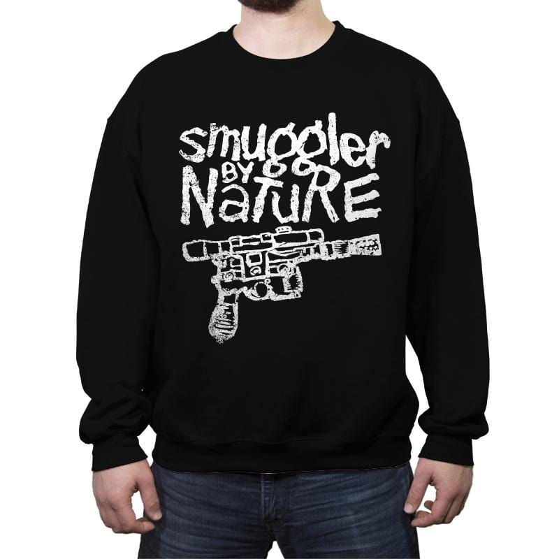Smuggler by Nature - Crew Neck Sweatshirt Crew Neck Sweatshirt RIPT Apparel Small / Black