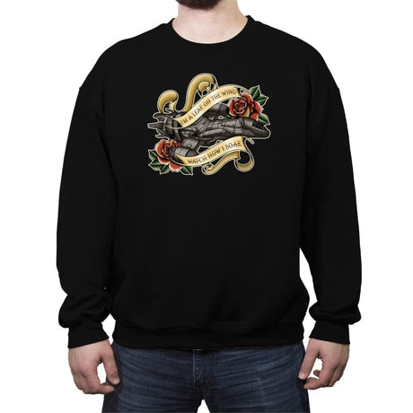 Smugglers Tattoo - Crew Neck Sweatshirt Crew Neck Sweatshirt RIPT Apparel Small / Black