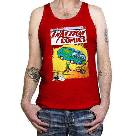 Snaction Comics - Tanktop Tanktop RIPT Apparel X-Small / Red