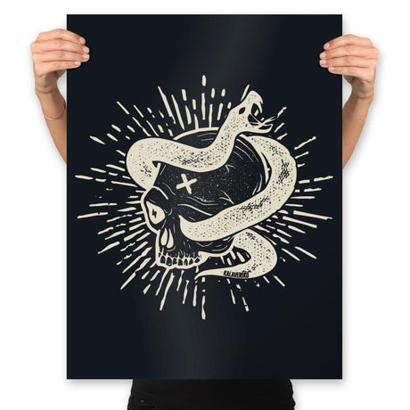 Snake - Prints Posters RIPT Apparel 18x24 / Black