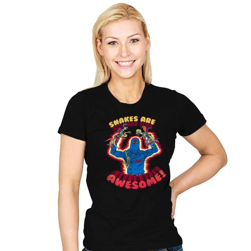 Snakes Are Awesome! - Womens T-Shirts RIPT Apparel