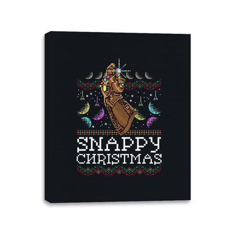 Snappy Christmas - Canvas Wraps Canvas Wraps RIPT Apparel 11x14 / Black