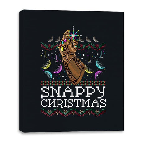 Snappy Christmas - Canvas Wraps Canvas Wraps RIPT Apparel 16x20 / Black