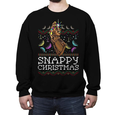 Snappy Christmas - Crew Neck Sweatshirt Crew Neck Sweatshirt RIPT Apparel Small / Black