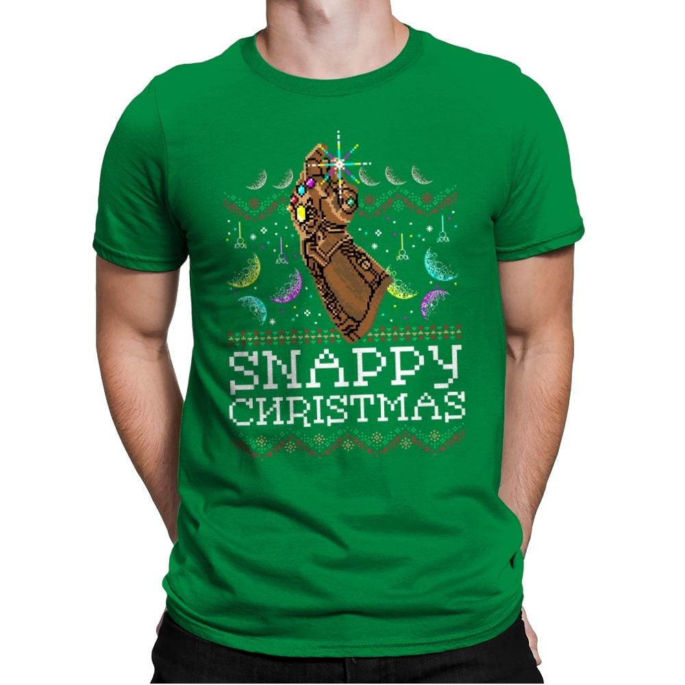 Snappy Christmas - Mens Premium T-Shirts RIPT Apparel Small / Kelly Green