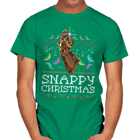 Snappy Christmas - Mens T-Shirts RIPT Apparel Small / Kelly Green
