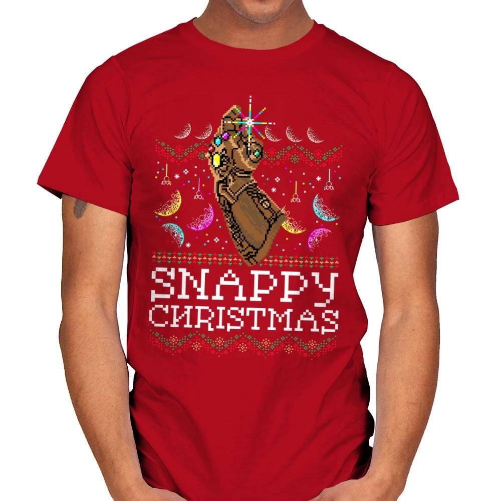 Snappy Christmas - Mens T-Shirts RIPT Apparel Small / Red
