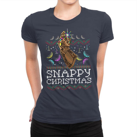 Snappy Christmas - Womens Premium T-Shirts RIPT Apparel Small / Indigo