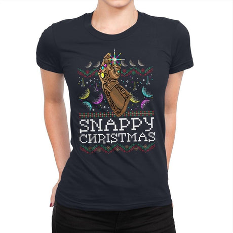 Snappy Christmas - Womens Premium T-Shirts RIPT Apparel Small / Midnight Navy