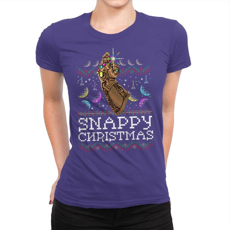 Snappy Christmas - Womens Premium T-Shirts RIPT Apparel Small / Purple Rush