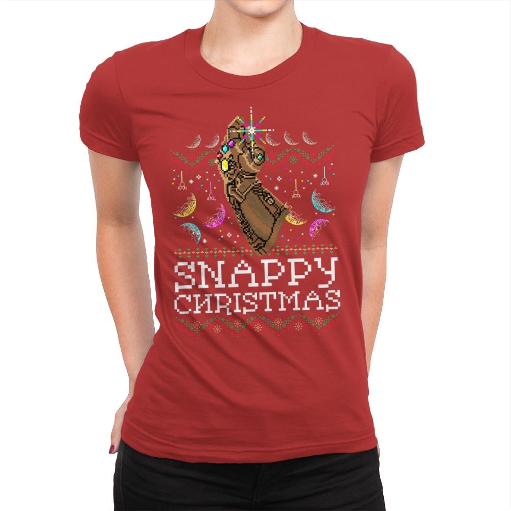 Snappy Christmas - Womens Premium T-Shirts RIPT Apparel Small / Red