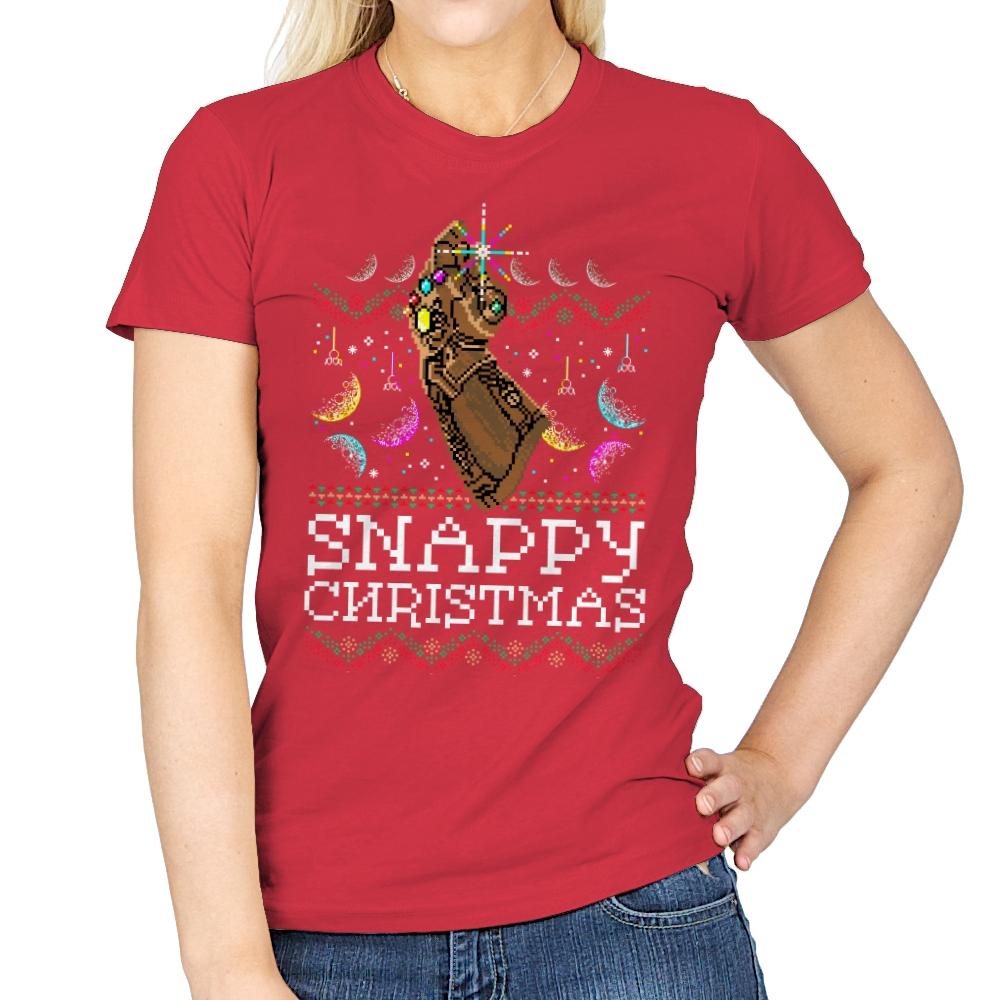 Snappy Christmas - Womens T-Shirts RIPT Apparel Small / Red