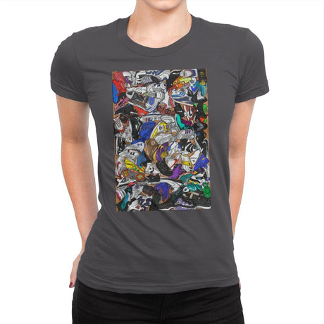 Sneaker Game - Womens Premium T-Shirts RIPT Apparel Small / Heavy Metal