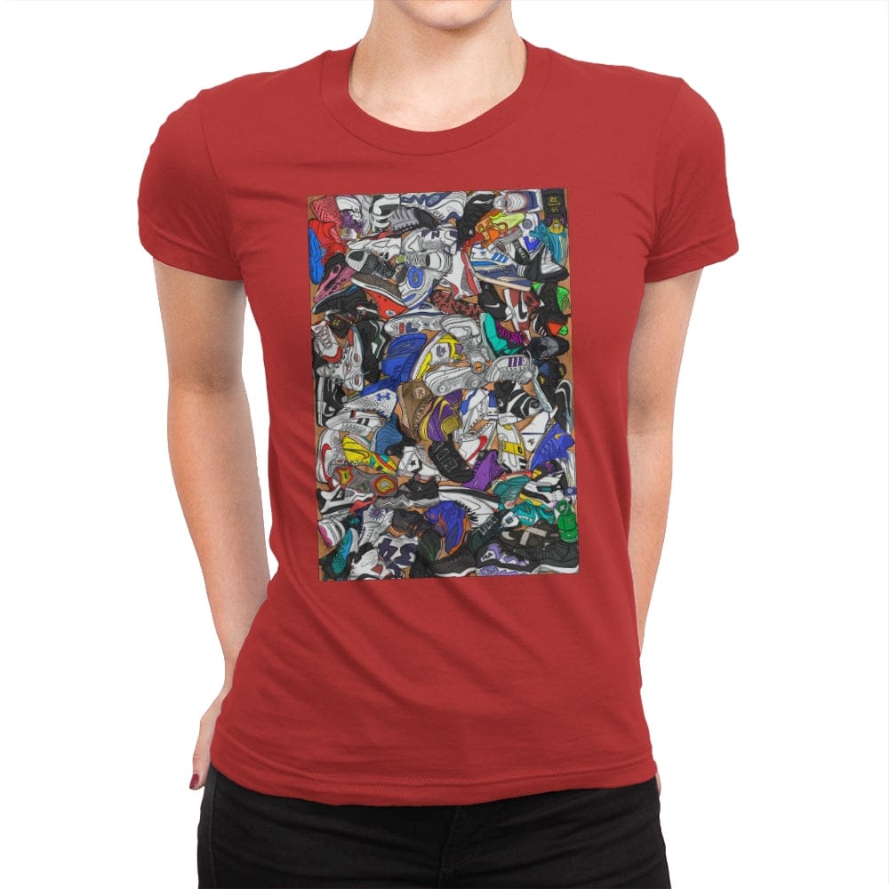 Sneaker Game - Womens Premium T-Shirts RIPT Apparel Small / Red