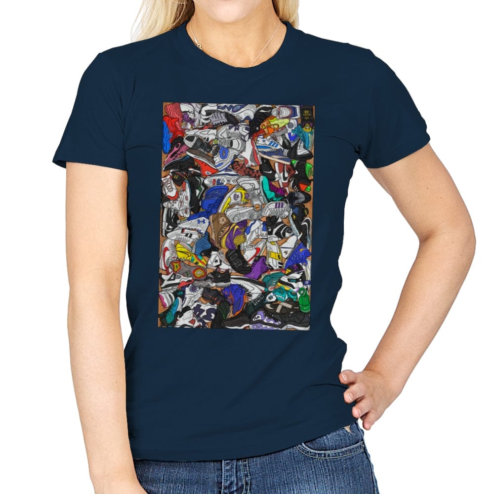 Sneaker Game - Womens T-Shirts RIPT Apparel Small / Navy