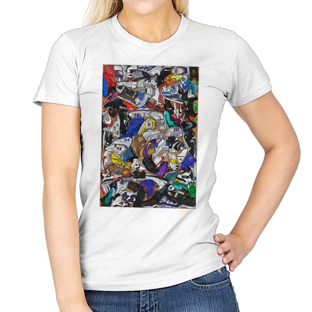 Sneaker Game - Womens T-Shirts RIPT Apparel Small / White