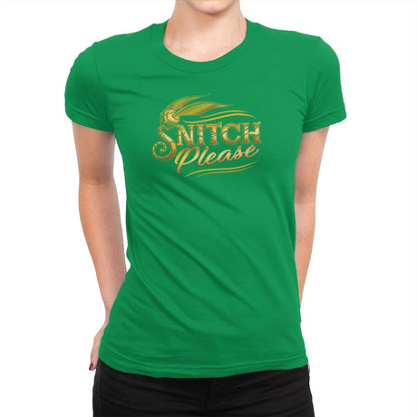 Snitch Please Exclusive - Womens Premium T-Shirts RIPT Apparel Small / Kelly Green