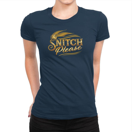 Snitch Please Exclusive - Womens Premium T-Shirts RIPT Apparel Small / Midnight Navy