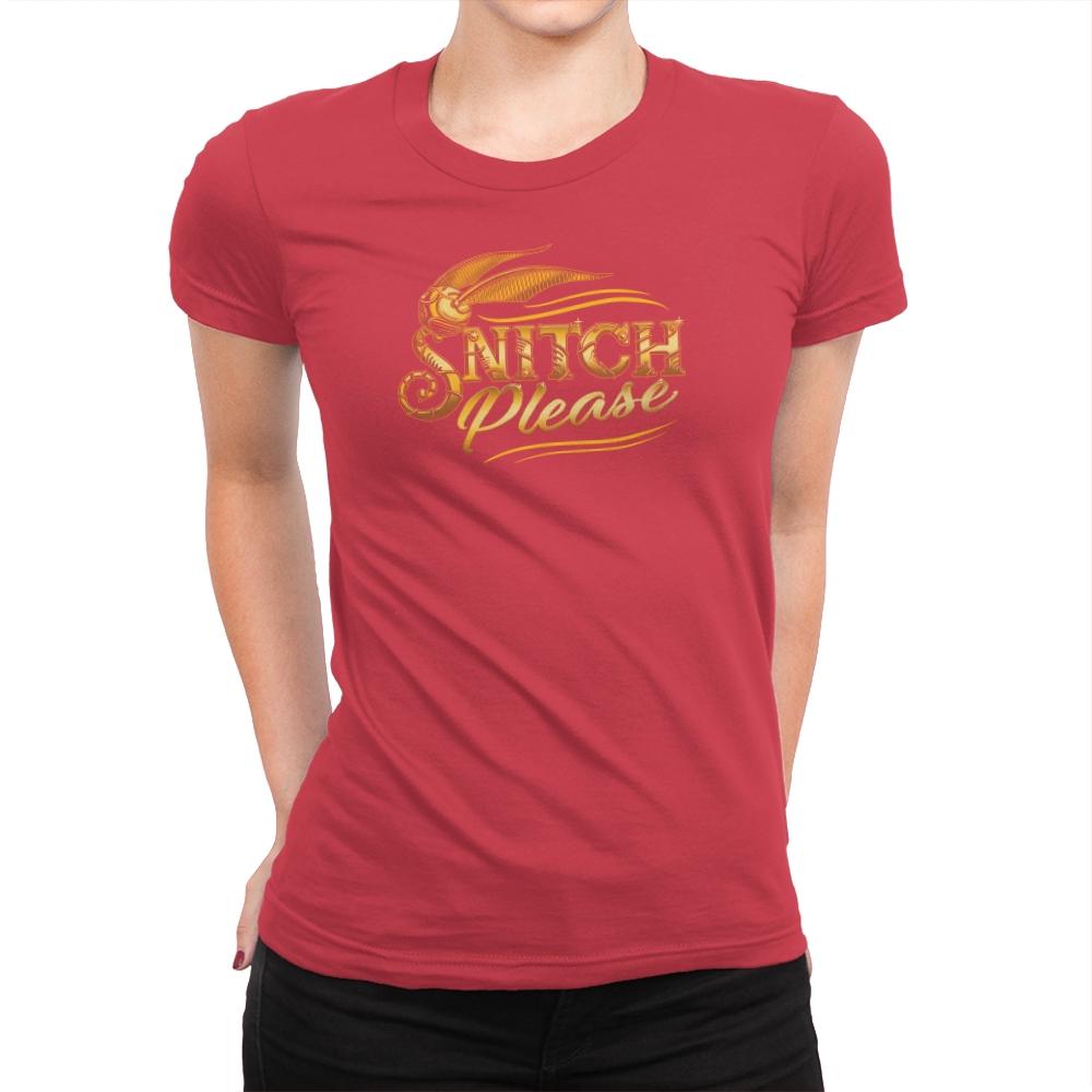 Snitch Please Exclusive - Womens Premium T-Shirts RIPT Apparel Small / Red