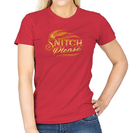 Snitch Please Exclusive - Womens T-Shirts RIPT Apparel Small / Red