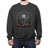 Snowy Spooky Xmas - Crew Neck Sweatshirt Crew Neck Sweatshirt RIPT Apparel Small / Charcoal