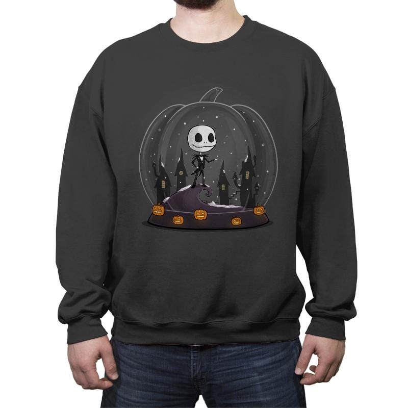 Snowy Spooky Xmas - Crew Neck Sweatshirt Crew Neck Sweatshirt RIPT Apparel Small / Charcoal