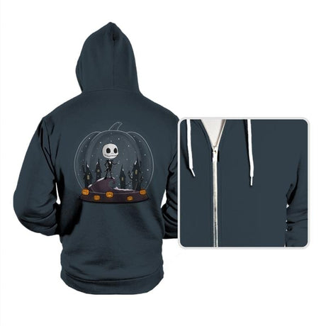 Snowy Spooky Xmas - Hoodies Hoodies RIPT Apparel Small / Dark Gray
