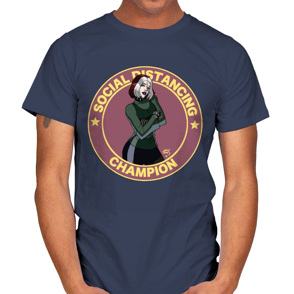 Social Distancing Champion Evolution - Mens T-Shirts RIPT Apparel Small / Navy
