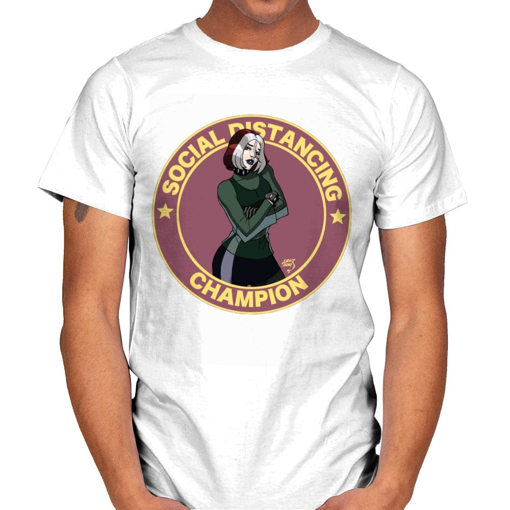 Social Distancing Champion Evolution - Mens T-Shirts RIPT Apparel Small / White