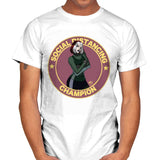 Social Distancing Champion Evolution - Mens T-Shirts RIPT Apparel Small / White