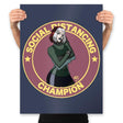 Social Distancing Champion Evolution - Prints Posters RIPT Apparel 18x24 / Navy