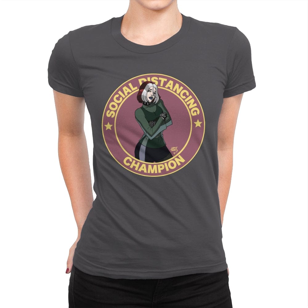 Social Distancing Champion Evolution - Womens Premium T-Shirts RIPT Apparel Small / Heavy Metal
