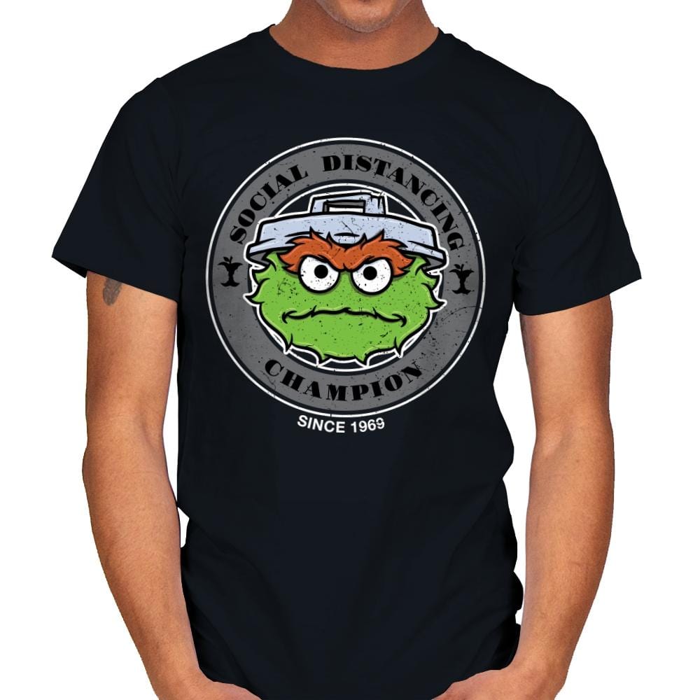 Social Distancing Grouch - Mens T-Shirts RIPT Apparel Small / Black