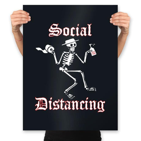Social Distancing - Prints Posters RIPT Apparel 18x24 / Black