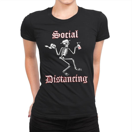 Social Distancing - Womens Premium T-Shirts RIPT Apparel Small / Black