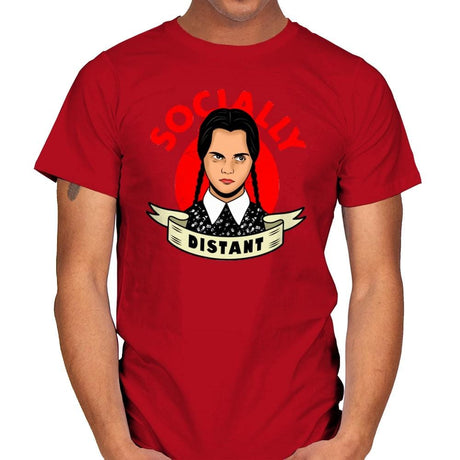 Socially Distant - Mens T-Shirts RIPT Apparel Small / Red