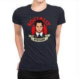 Socially Distant - Womens Premium T-Shirts RIPT Apparel Small / Midnight Navy