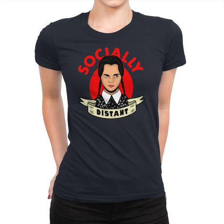 Socially Distant - Womens Premium T-Shirts RIPT Apparel Small / Midnight Navy