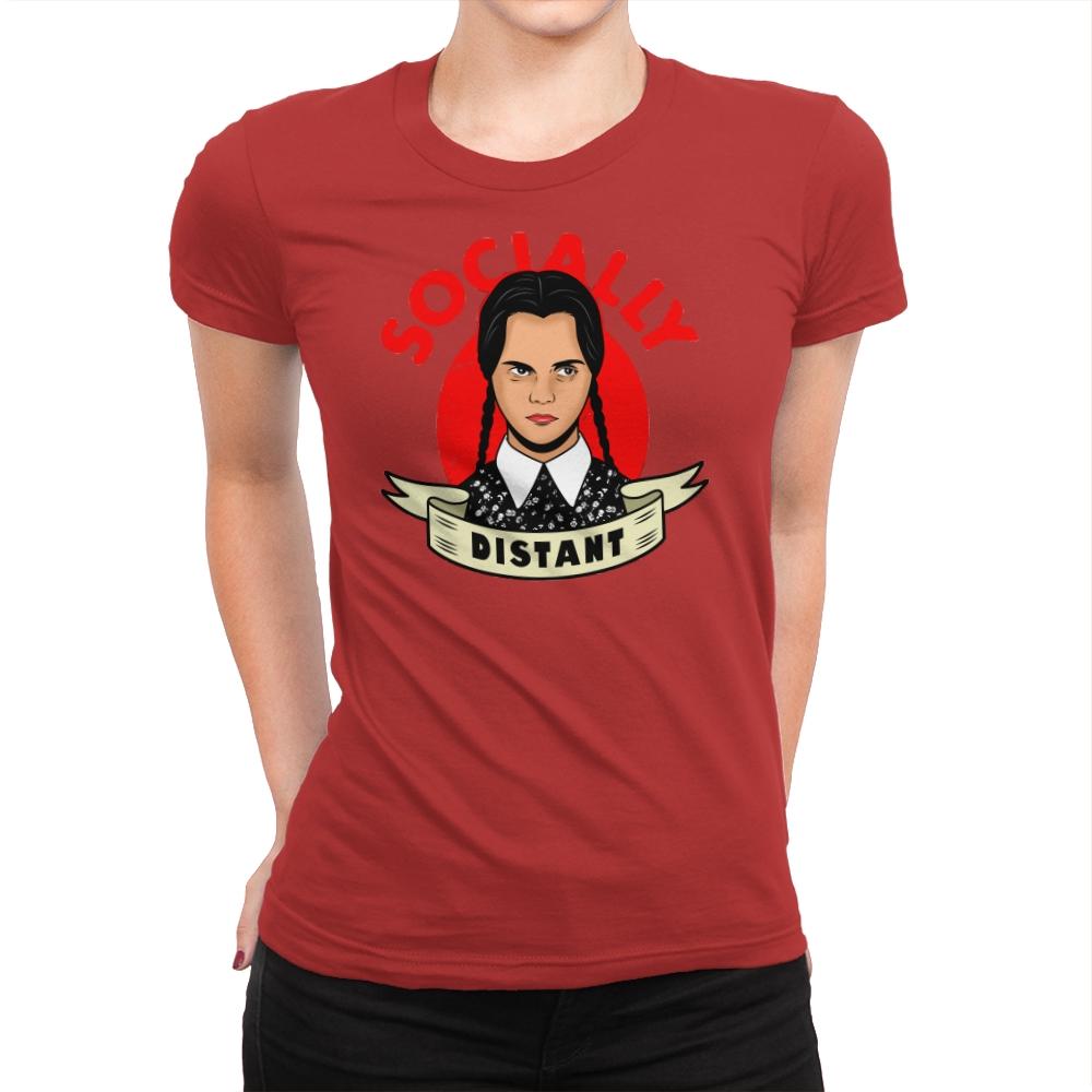 Socially Distant - Womens Premium T-Shirts RIPT Apparel Small / Red