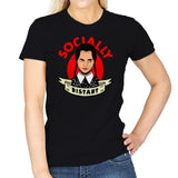 Socially Distant - Womens T-Shirts RIPT Apparel Small / Black