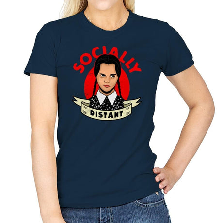 Socially Distant - Womens T-Shirts RIPT Apparel Small / Navy