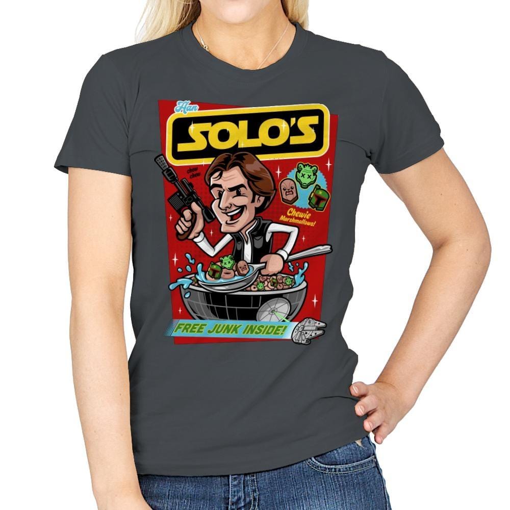 Sol-Os Cereal - Womens T-Shirts RIPT Apparel Small / Charcoal
