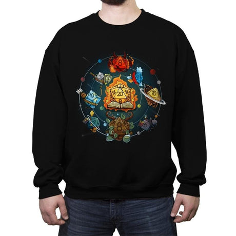 Solar Dice System - Crew Neck Sweatshirt Crew Neck Sweatshirt RIPT Apparel Small / Black