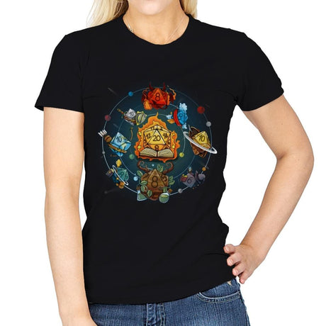 Solar Dice System - Womens T-Shirts RIPT Apparel Small / Black