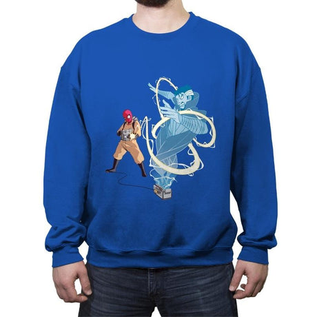 Something Strange in your Friendly Neighborhood - Crew Neck Sweatshirt Crew Neck Sweatshirt RIPT Apparel Small / Royal