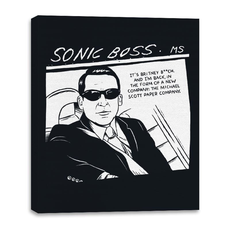Sonic Boss - Canvas Wraps Canvas Wraps RIPT Apparel 16x20 / Black