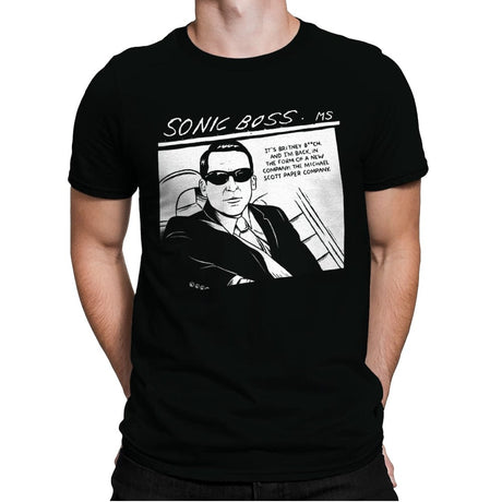 Sonic Boss - Mens Premium T-Shirts RIPT Apparel Small / Black