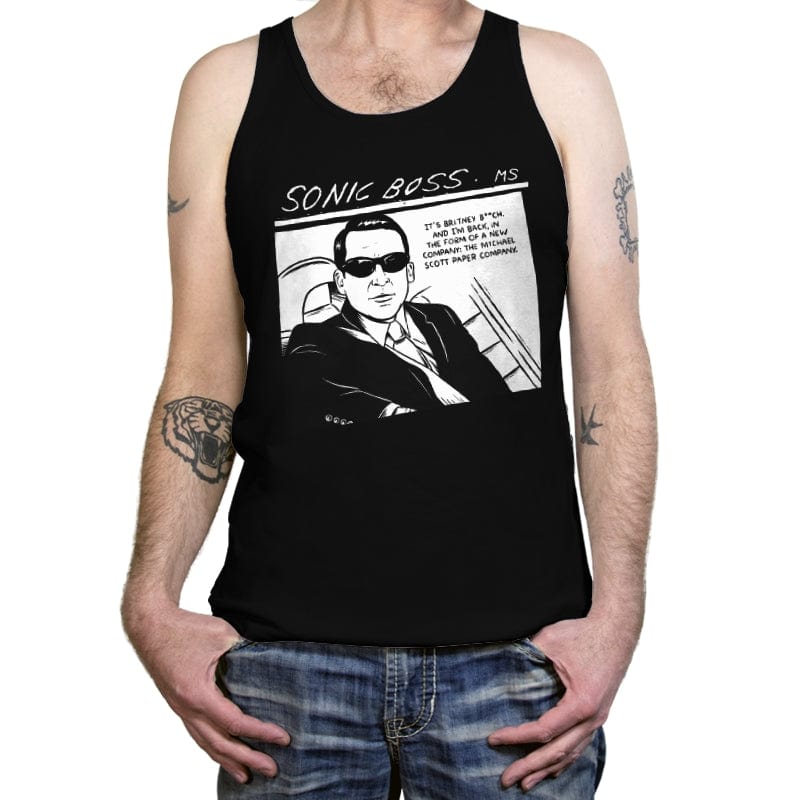 Sonic Boss - Tanktop Tanktop RIPT Apparel X-Small / Black